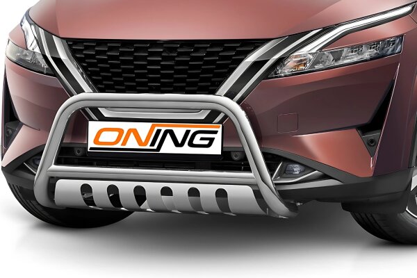 Frontschutzbügel mit Unterfahrschutz für Nissan Qashqai (J12) 2021- 60mm Gutachten