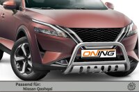 Frontschutzbügel mit Unterfahrschutz für Nissan Qashqai (J12) 2021- 60mm Gutachten
