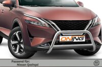 Frontschutzbügel mit Querstreben für Nissan Qashqai (J12) 2021- 60mm Gutachten