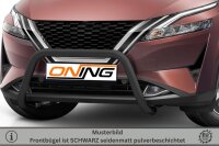 Frontschutzbügel für Nissan Qashqai (J12) 2021- schwarz 60mm Edelstahl mit Gutachten