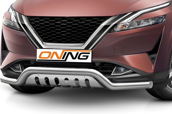 Frontschutzbügel breit Unterbodenschutz für Nissan Qashqai (J12) 2021- 70mm Gutachten breit
