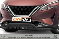 Frontschutzbügel breit Unterbodenschutz für Nissan Qashqai (J12) 2021- schwarz 70mm Edelstahl mit Gutachten breit