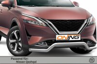Frontschutzbügel breit für Nissan Qashqai (J12) 2021- 70mm Gutachten breit
