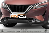 Frontschutzbügel breit für Nissan Qashqai (J12) 2021- schwarz 70mm Edelstahl mit Gutachten breit