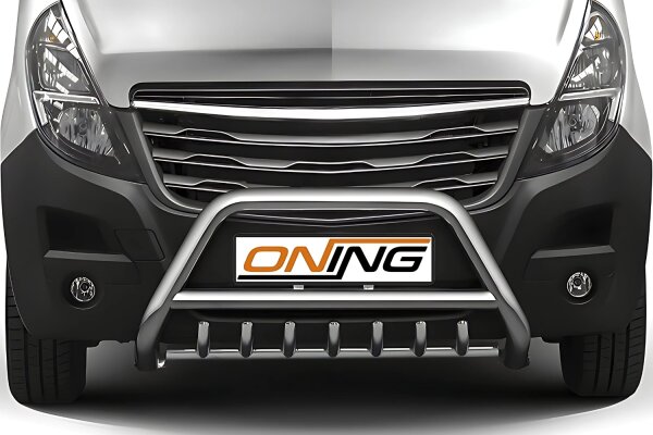 Frontschutzbügel mit Unterfahrschutz für Opel Movano B 2019-2023 70mm Gutachten