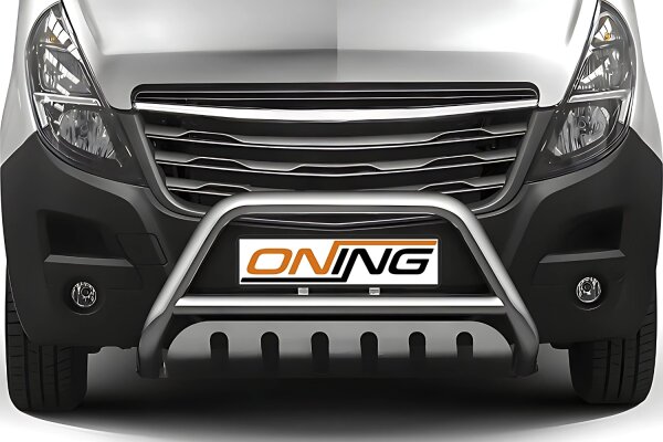 Frontschutzbügel mit Unterfahrschutz für Opel Movano B 2019-2023 70mm Gutachten
