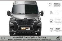 Frontschutzbügel mit Unterfahrschutz für Renault Master 2019- schwarz 70mm Edelstahl mit Gutachten