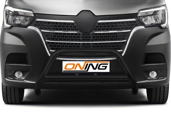 Frontschutzbügel mit Querstreben für Renault Master 2019- schwarz 70mm Edelstahl mit Gutachten