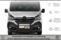 Frontschutzbügel mit Querstreben für Renault Trafic 3 2019-2021 schwarz 70mm Edelstahl mit Gutachten