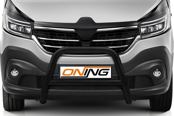 Frontschutzbügel mit Querstreben für Renault Trafic 3 2019-2021 schwarz 70mm Edelstahl mit Gutachten
