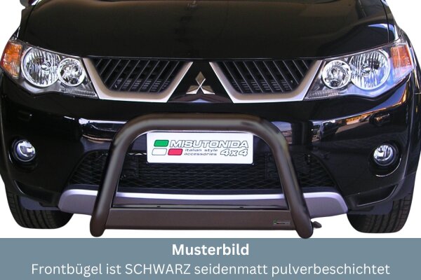 Frontbügel Edelstahl schwarz für Mitsubishi Outlander 2007 - 2009 63mm mit Gutachten
