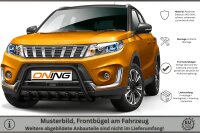 Frontschutzbügel mit Unterfahrschutz für Suzuki Vitara (LY) 2018- schwarz 60mm Edelstahl mit Gutachten