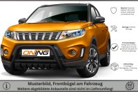 Frontschutzbügel mit Unterfahrschutz für Suzuki Vitara (LY) 2018- schwarz 60mm Edelstahl mit Gutachten