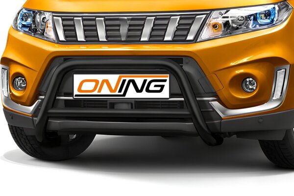Frontschutzbügel mit Querstreben für Suzuki Vitara (LY) 2018- schwarz 60mm Edelstahl mit Gutachten
