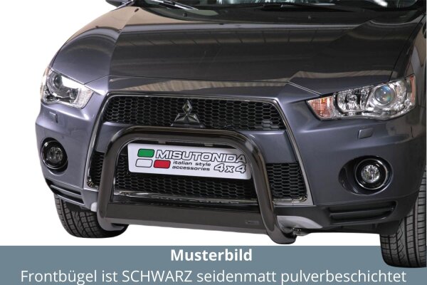 Frontbügel Edelstahl schwarz für Mitsubishi Outlander 2010 - 2011 63mm mit Gutachten