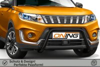 Frontschutzbügel für Suzuki Vitara (LY) 2018- schwarz 60mm Edelstahl mit Gutachten