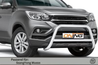 Frontschutzbügel mit Querstreben für SsangYong Musso 2018-2021 70mm Gutachten