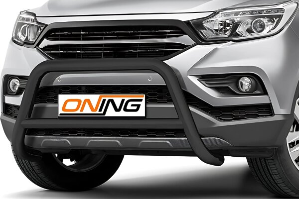 Frontschutzbügel mit Querstreben für SsangYong Musso 2018-2021 schwarz 70mm Edelstahl mit Gutachten