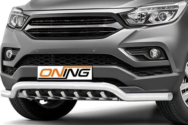Frontschutzbügel breit Unterbodenschutz für SsangYong Musso 2018-2021 70mm Gutachten breit