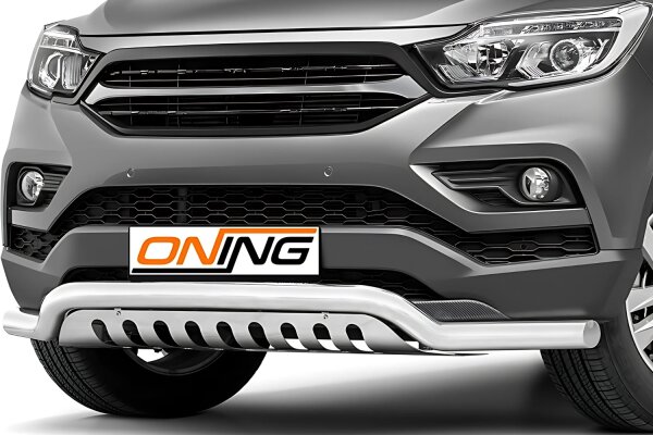 Frontschutzbügel breit Unterbodenschutz für SsangYong Musso 2018-2021 70mm Gutachten breit