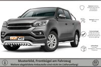 Frontschutzbügel breit Unterbodenschutz für SsangYong Musso 2018-2021 70mm Gutachten breit