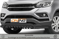 Frontschutzbügel breit Unterbodenschutz für SsangYong Musso 2018-2021 schwarz 70mm Edelstahl mit Gutachten breit