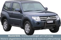 Frontbügel Edelstahl schwarz für Mitsubishi Pajero V80 2007 - 2014 Ø63mm mit Gutachten