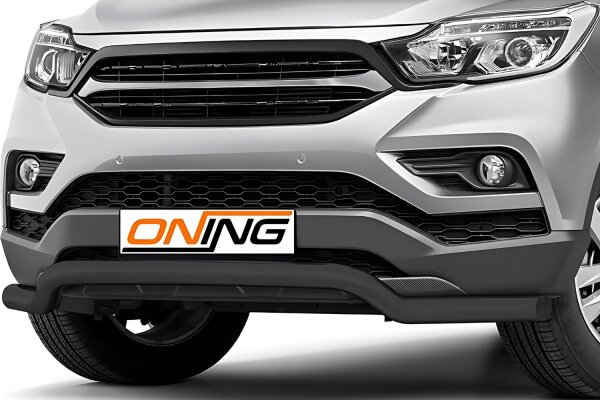 Frontschutzbügel breit für SsangYong Musso 2018-2021 schwarz 70mm Edelstahl mit Gutachten breit
