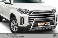 Frontschutzbügel mit Unterfahrschutz für SsangYong Musso 2021- 70mm Gutachten