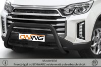 Frontschutzbügel für SsangYong Musso 2021- schwarz 70mm Edelstahl mit Gutachten