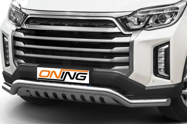 Frontschutzbügel breit Unterbodenschutz für SsangYong Musso 2021- 70mm Gutachten breit