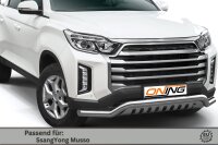 Frontschutzbügel breit Unterbodenschutz für SsangYong Musso 2021- 70mm Gutachten breit