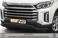Frontschutzbügel breit Unterbodenschutz für SsangYong Musso 2021- schwarz 70mm Edelstahl mit Gutachten breit