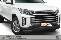 Frontschutzbügel breit Unterbodenschutz für SsangYong Musso 2021- schwarz 70mm Edelstahl mit Gutachten breit