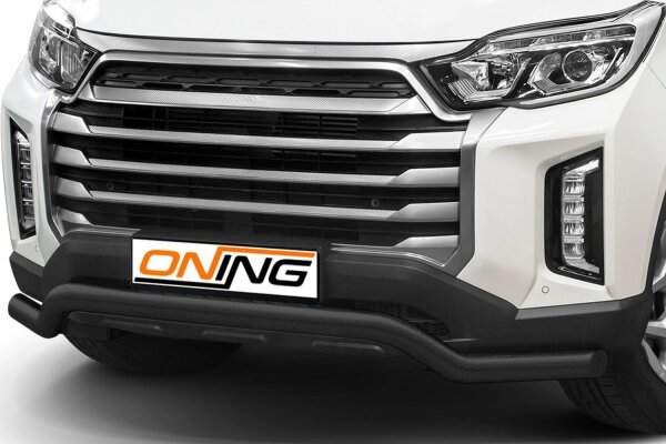 Frontschutzbügel breit für SsangYong Musso 2021- schwarz 70mm Edelstahl mit Gutachten breit