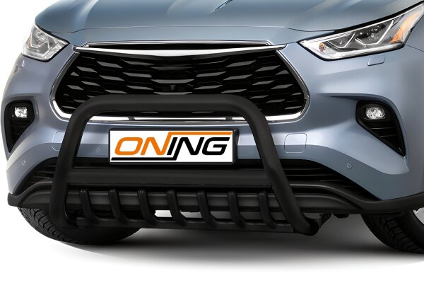 Frontschutzbügel mit Unterfahrschutz für Toyota Highlander 2021- schwarz 70mm Edelstahl mit Gutachten