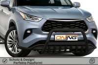 Frontschutzbügel mit Unterfahrschutz für Toyota Highlander 2021- schwarz 70mm Edelstahl mit Gutachten