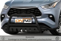 Frontschutzbügel mit Unterfahrschutz für Toyota Highlander 2021- schwarz 70mm Edelstahl mit Gutachten