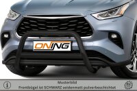 Frontschutzbügel mit Querstreben für Toyota Highlander 2021- schwarz 70mm Edelstahl mit Gutachten