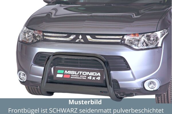 Frontbügel Edelstahl schwarz für Mitsubishi Outlander 2013 - 2015 63mm mit Gutachten