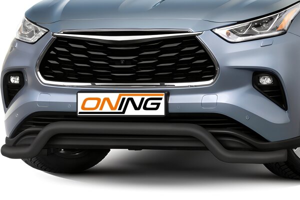 Frontschutzbügel breit für Toyota Highlander 2021- schwarz 70mm Edelstahl mit Gutachten