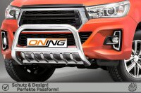 Frontschutzbügel mit Unterfahrschutz für Toyota Hilux 2018-2021 70mm Gutachten