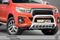 Frontschutzbügel mit Unterfahrschutz für Toyota Hilux 2018-2021 70mm Gutachten