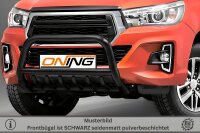 Frontschutzbügel mit Unterfahrschutz für Toyota Hilux 2018-2021 schwarz 70mm Edelstahl mit Gutachten
