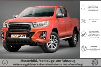 Frontschutzbügel mit Unterfahrschutz für Toyota Hilux 2018-2021 schwarz 70mm Edelstahl mit Gutachten