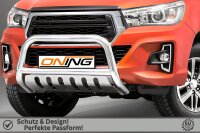 Frontschutzbügel mit Unterfahrschutz für Toyota Hilux 2018-2021 70mm Gutachten