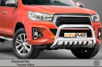Frontschutzbügel mit Unterfahrschutz für Toyota Hilux 2018-2021 70mm Gutachten