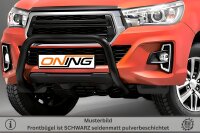 Frontschutzbügel für Toyota Hilux 2018-2021 schwarz 70mm Edelstahl mit Gutachten