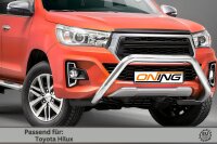 Frontschutzbügel für Toyota Hilux 2018-2021 76mm Gutachten Edelstahl