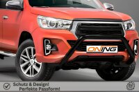 Frontschutzbügel für Toyota Hilux 2018-2021 schwarz 76mm Edelstahl mit Gutachten